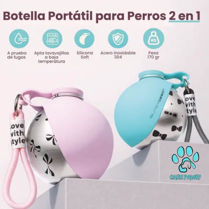 Botella 2-en-1 portátil